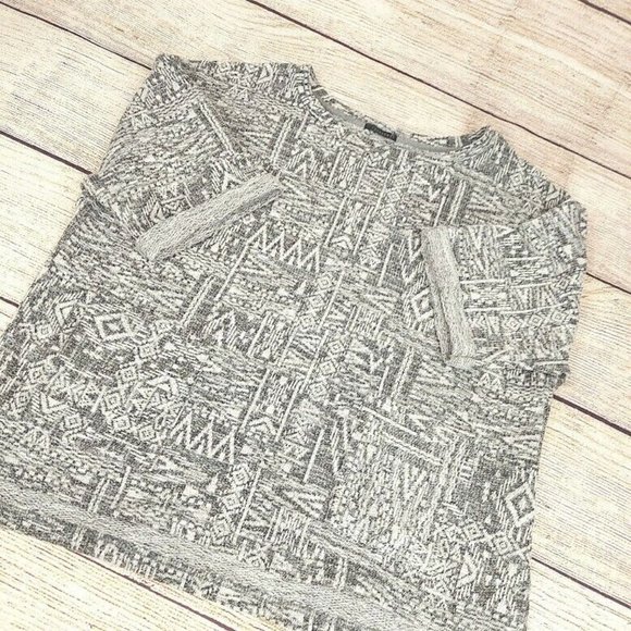 Forever 21 Women Short Sleeve Loose Shirt Tunic Blouse Top with Pockets Gray - Picture 3 of 9